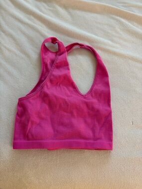 FP Movement by Free People Pink Ribbed Racerback Tank